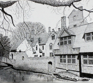 Brugge, Sint-Bonifaciusbrug.(Chineese inkt)