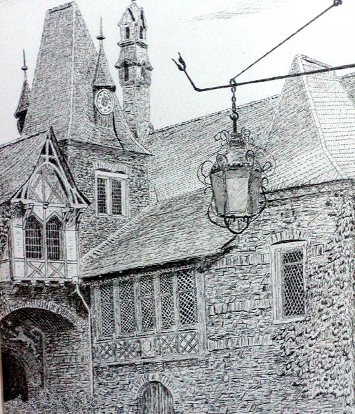 Cochem, Die Reichsburg.(Chineese inkt)