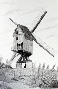 Mijn grootvaders windmolen.(Chineese inkt)