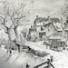 Winterlandschap.(Potlood)