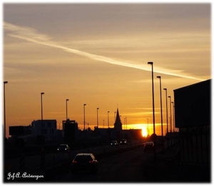 Zonsopgang t.h.v. Londenstraat - Noorderplaats.