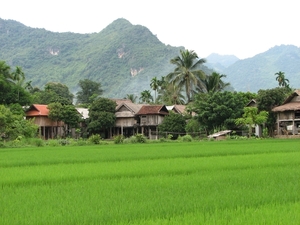Mai Chau dorp van de witte Thai