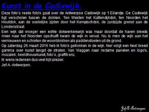 Antwerpen, 't Eilandje, Cadixwijk,