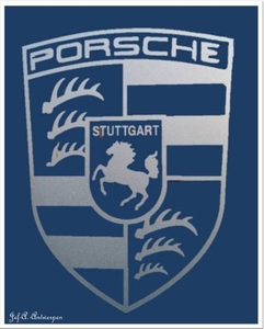 Porsche logo August Michielstraat.