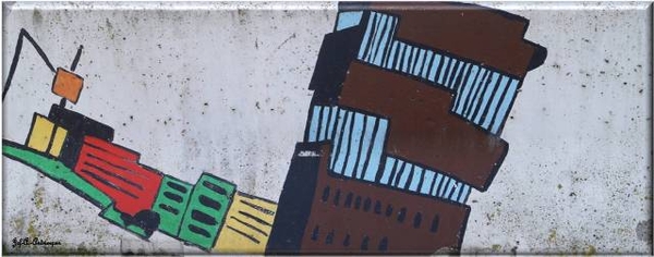 Antwerpen, 't Eilandje, Cadixwijk, Graffiti, Tekenkunst,