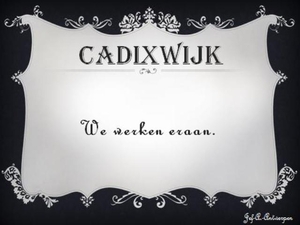 Cadixwijk We werken eraan.