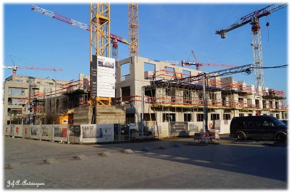 Antwerpen, 't Eilandje, Cadixwijk, Straten, Pleinen, Bruggen, Dokken, Gebouwen, Werven,