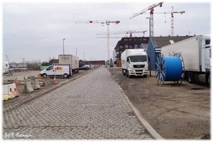 Zicht Madrasstraat oostelijke richting vanuit Kattendijkdok Oo