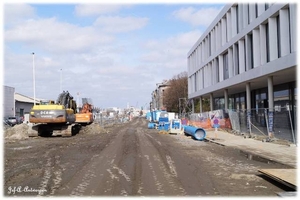 Zuidelijk straatzicht  Kattendijkdok Oostkaai.