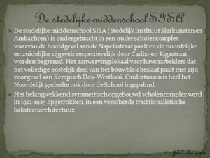 De stedelijke middenschool SISA.