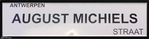 Straatnaambordje August Michielsstraat.