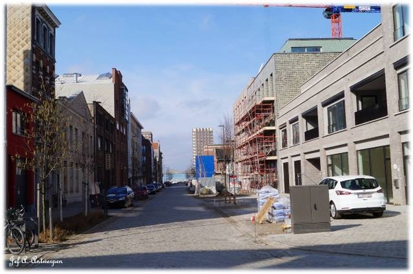 Antwerpen, 't Eilandje, Cadixwijk, Straten, Pleinen, Bruggen, Dokken, Gebouwen, Werven,