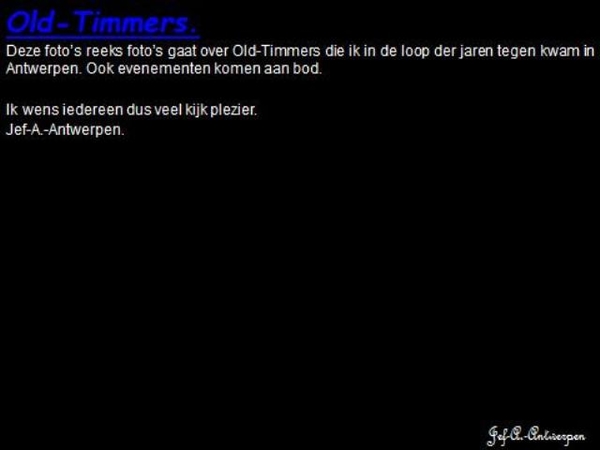 Antwerpen, Old-Timmers,