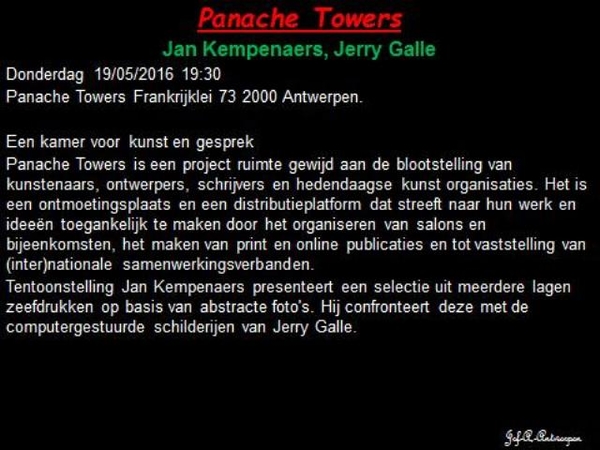 Antwerp Art Weekend, Panache Towers,