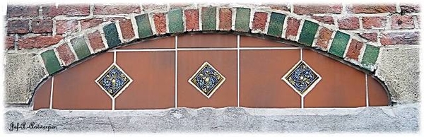 Antwerpen, Berchem, Uitbreidingsstraat, Mozaek,