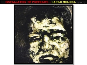 Installation of portraits – Sarah Melloul.