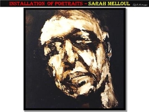 Installation of portraits – Sarah Melloul.