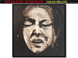 Installation of portraits – Sarah Melloul.