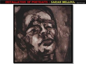 Installation of portraits – Sarah Melloul.