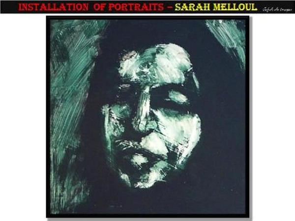 Antwerpen, Vernisagge, Gallery 15/17, Sarah Melloul, Acrylic, Cardboard, Protraits, Schilderij,