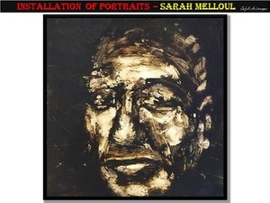 Installation of portraits – Sarah Melloul.