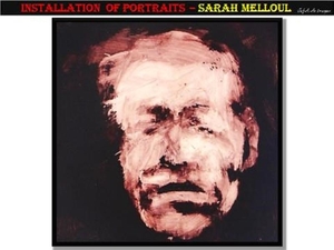 Installation of portraits – Sarah Melloul.