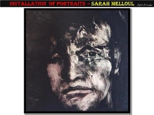 Installation of portraits – Sarah Melloul.