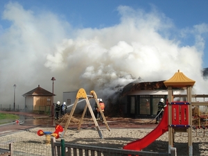 Veel rook op het  Astridplein