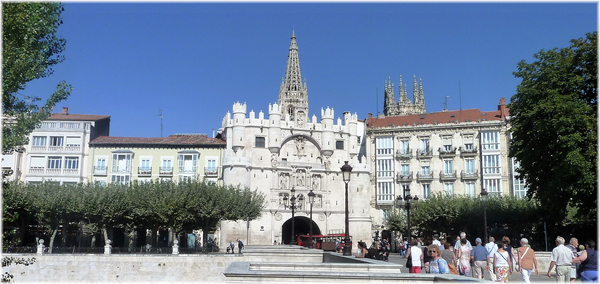 .Stadspoort in Burgos, Spanje.