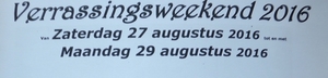 Verrassingsweekend 27-29 aug. 2016 - Ootmarsum 0