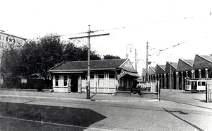 Remise Scheveningen op een oud plaatje.