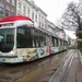 2115 als kersttram in december 2014 met de kerstmuts op zijn kop.