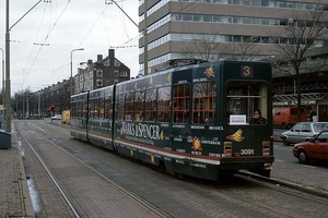 We zagen de 3091 al eerder op tramlijn 11 maar op 4 januari 1994 