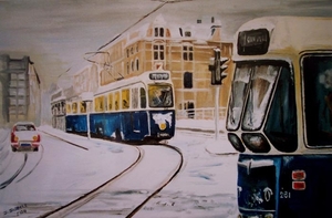 GVB in de sneeuw