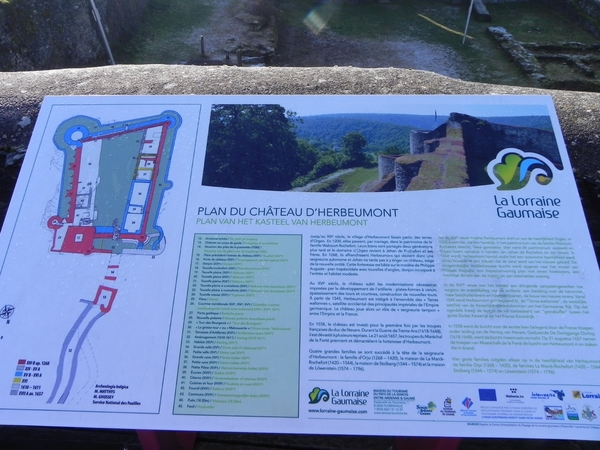 Herbeumont - kasteel ru�ne - plan