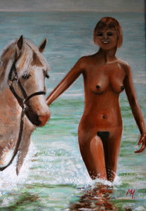 Naakt 25 - Naakt met paard.