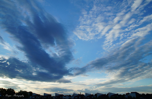 Wolken in de avond