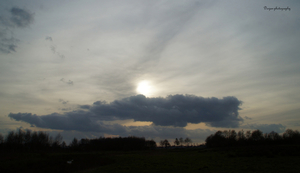 Het laatste stukje licht van de dag.