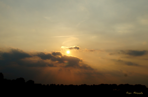 Zonsondergang Heide bij Venray