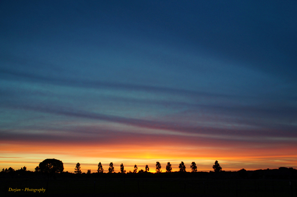 Blauw uurtje voor zonsopkomst