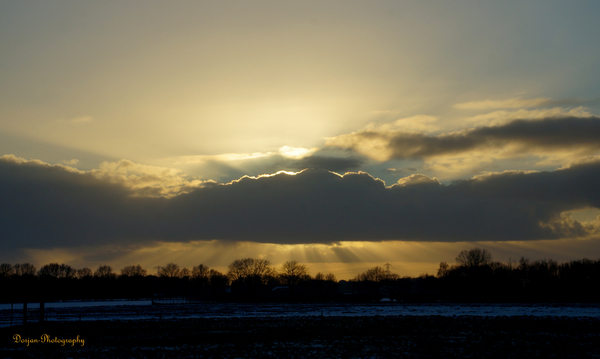 Zonsondergang Heide bij Venray