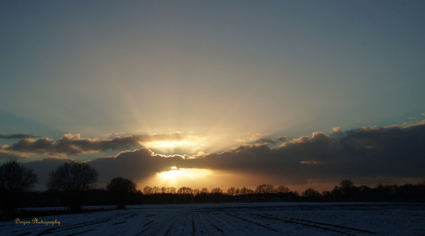 Zonsondergang Heide bij Venray