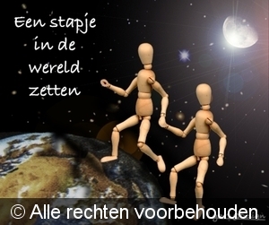 een stapje in de wereld zetten