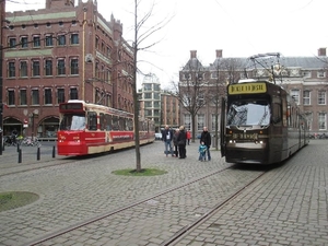 3129 en de Hoftram 3035 te grote Kerk den haag 06-04-2015