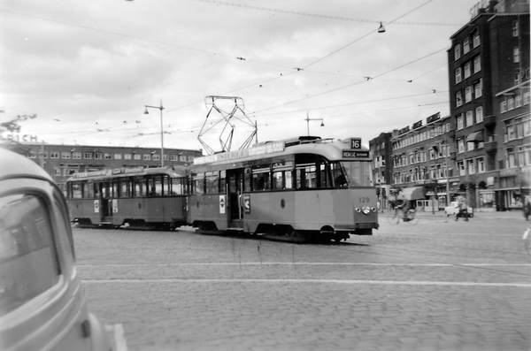 129, inrukkende lijn 16, Mathenesserplein, 13-9-1953 (H.J. Hagema