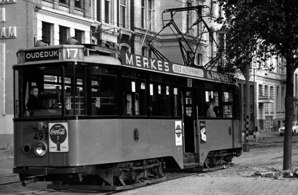 497, lijn 17, Eendrachtsweg, 14-9-1963 (T. van Eijsden)