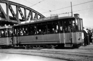 Aanhangrijtuig 1373, lijn 14, Pompenburg, 1949 (foto A. Jannessen