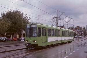 De groene 6021 tijdens proefritten