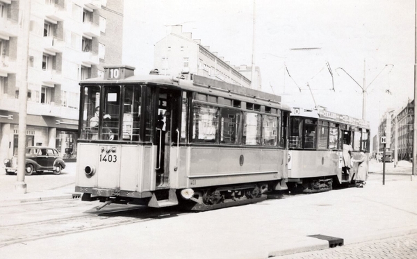 1403, lijn 10, Goudsesingel, 1956 (Coll. Stichting RoMeO