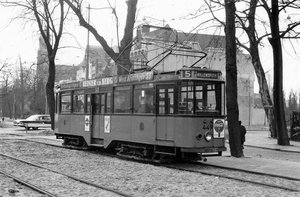 449, lijn 5, Eendrachtsplein, 8-2-1964 (J. Houwerzijl)